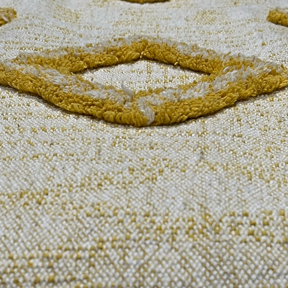 Rachel Zoe Yellow and Cream Diamond Throw Blanket - Picture 3 of 5